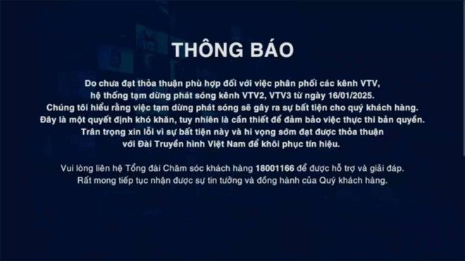 Một số kênh sóng VTV bị gián đoạn tín hiệu trên các ứng dụng truyền link đăng nhập m88