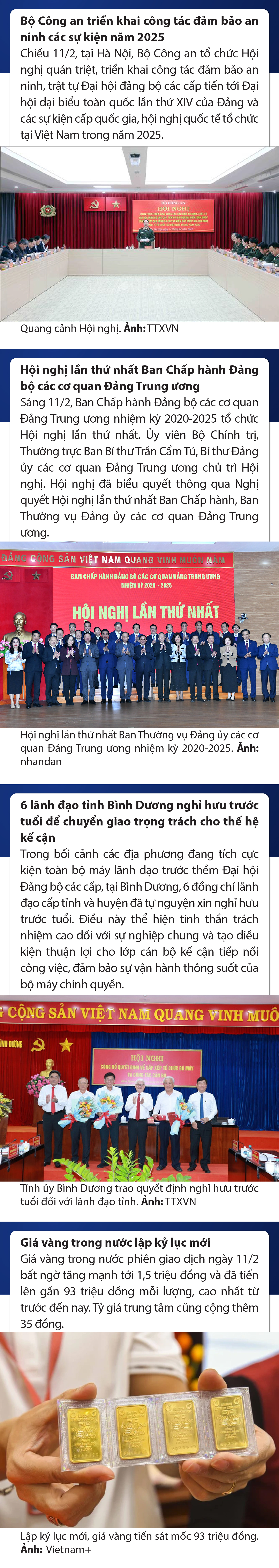 Sự kiện nổi bật trong nước, m88 the thao tế ngày 11/2/2025