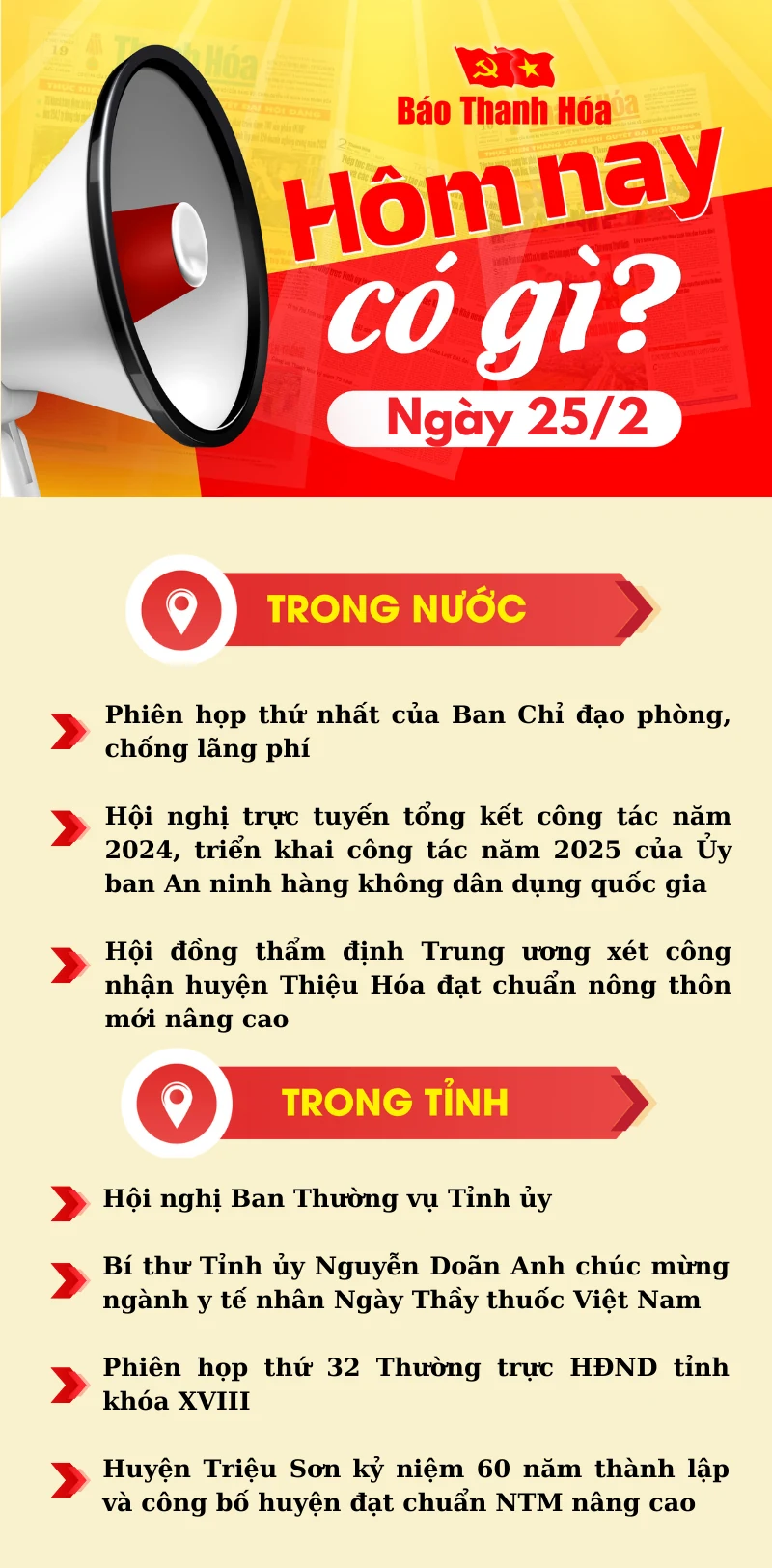 Hôm nay có gì? - Sự kiện nổi bật ngày 25/2/2025