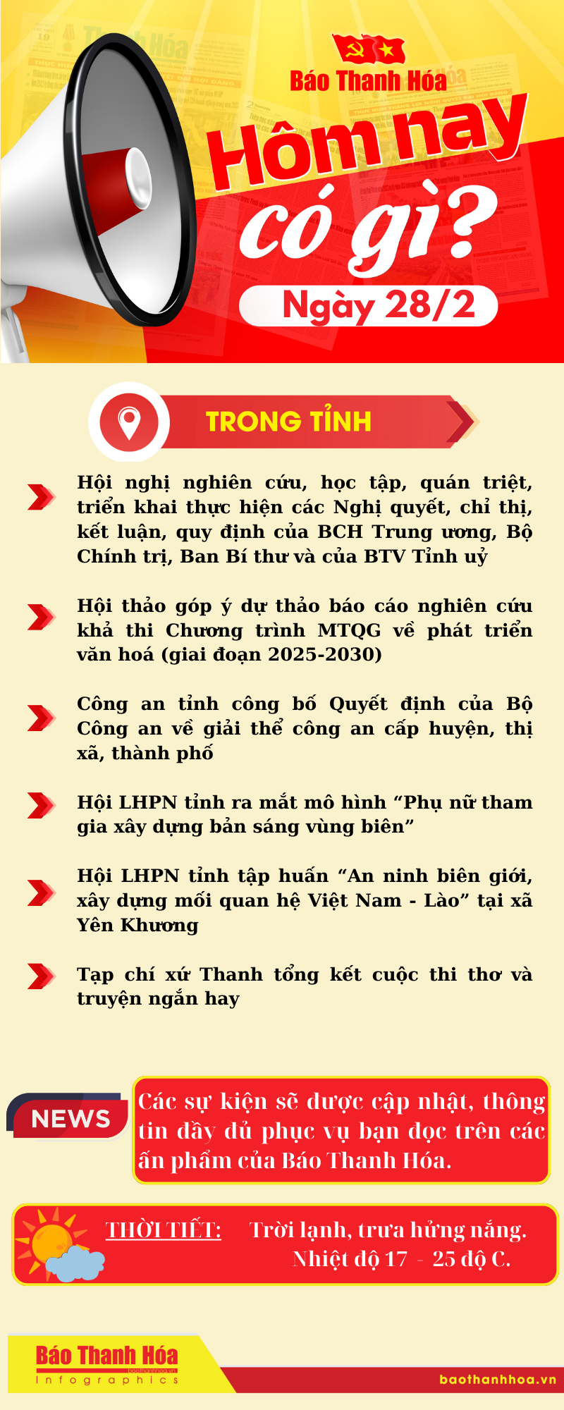 Hôm nay có gì? - Sự kiện nổi bật ngày 28/2/2025