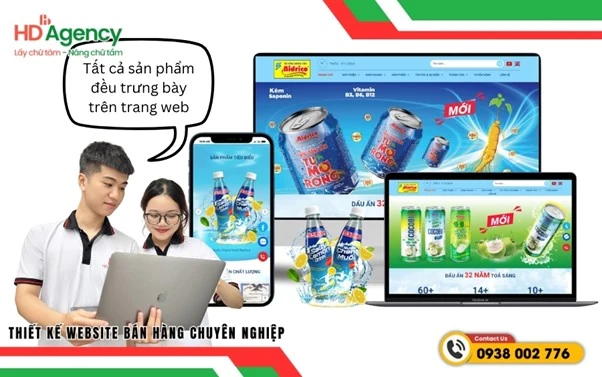 Thiết kế website bán hàng|kinh doanh vượt trội cùng HD AGENCY