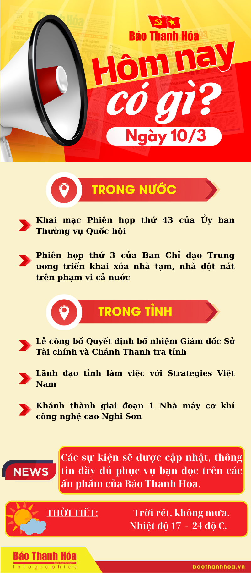 Hôm nay có gì? - Sự kiện nổi bật ngày 10/3/2025