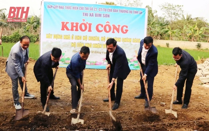 Phó Trưởng Đoàn ĐBQH tỉnh Mai Văn Hải dự lễ khởi công xây dựng nhà ở cho hộ nghèo tại thị xã Bỉm Sơn