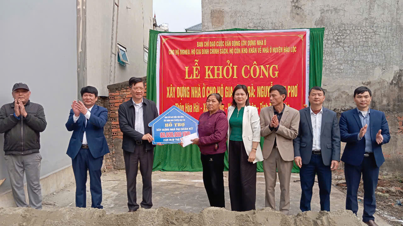 Hậu Lộc khởi công và trao biển hỗ trợ cho các link vào m88 bhki có hoàn cảnh khó khăn về nhà ở