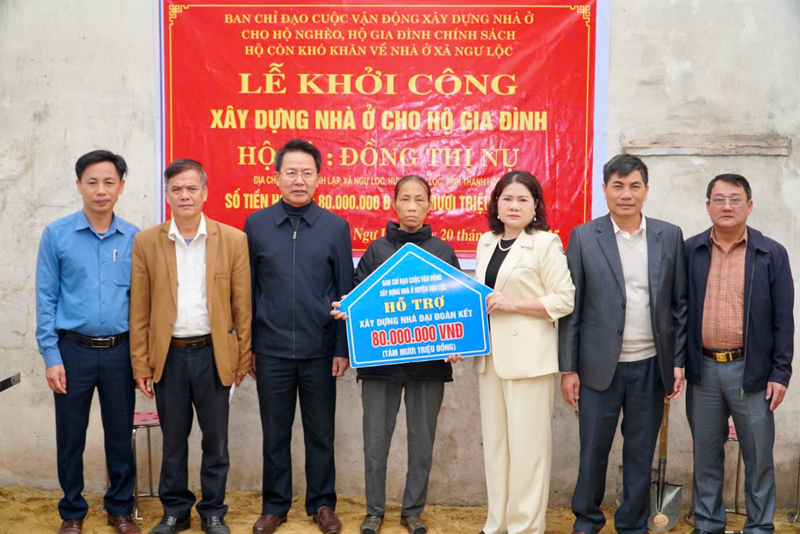 Hậu Lộc khởi công và trao biển hỗ trợ cho các link vào m88 bhki có hoàn cảnh khó khăn về nhà ở