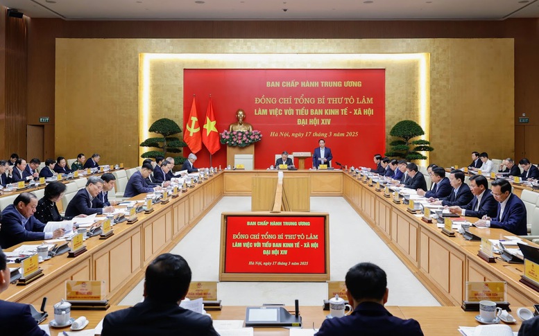 Tổng Bí thư Tô Lâm làm việc với Tiểu ban Kinh tế - xã link vào m88 bhki Đại link vào m88 bhki XIV