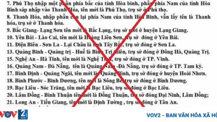 Xử lý vì tung tin sai sự thật về sáp nhập tỉnh thành