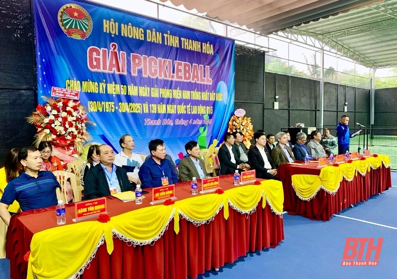 Hội Nông dân tỉnh khai mạc Giải Pickleball năm 2025 