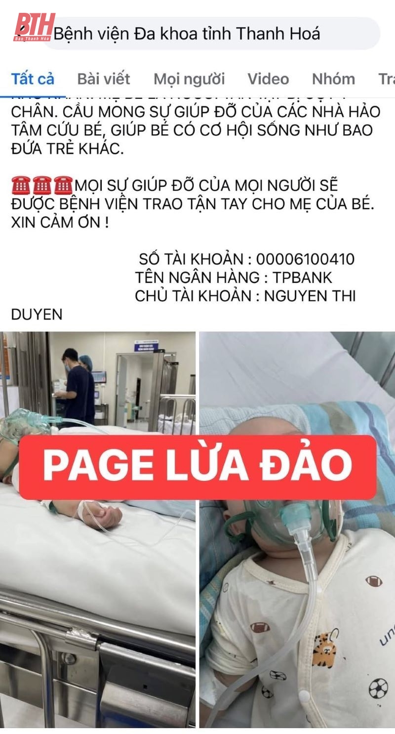 Fanpage mạo danh Bệnh viện Đa khoa tỉnh m88 cá cược thể thao trực tuyến kêu gọi từ thiện
