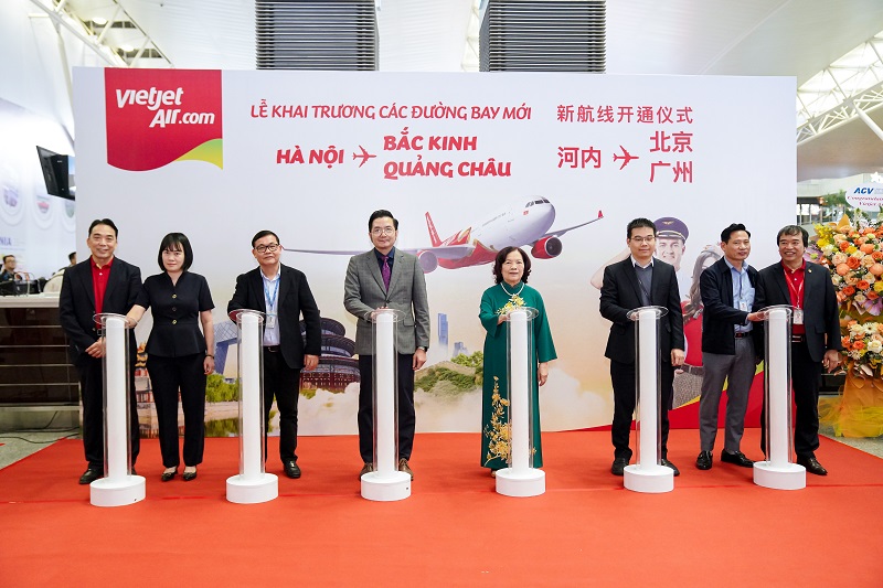 Vietjet khai trương loạt đường bay mới tới Bắc Kinh, Quảng Châu
