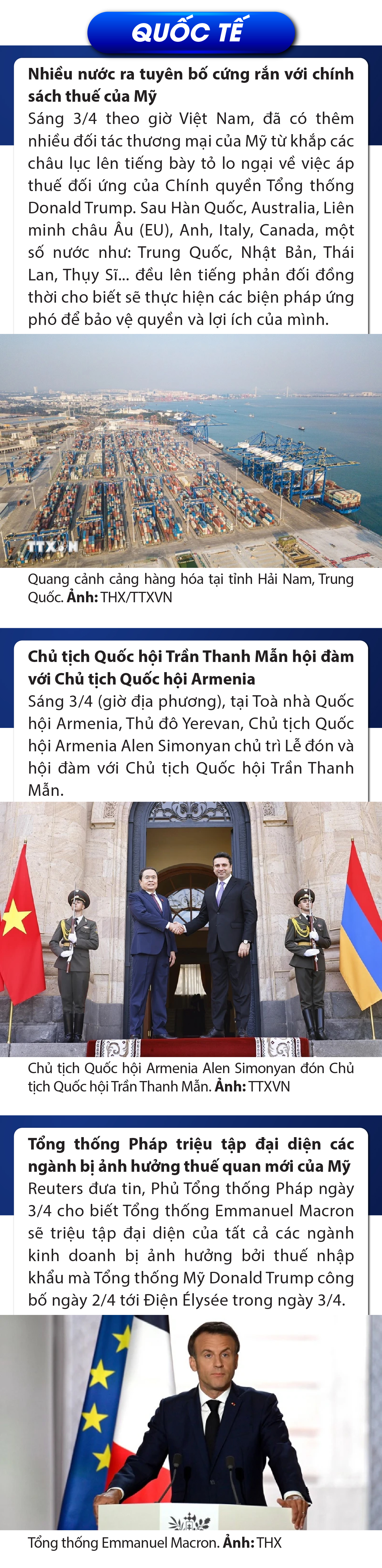 Sự kiện nổi bật trong nước, quốc tế ngày 3/4/2025