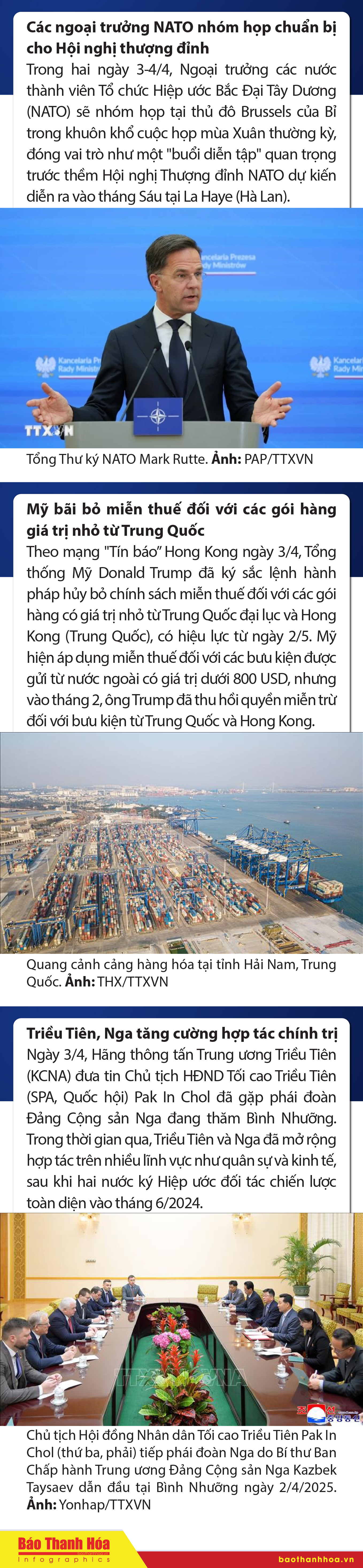Sự kiện nổi bật trong nước, quốc tế ngày 3/4/2025