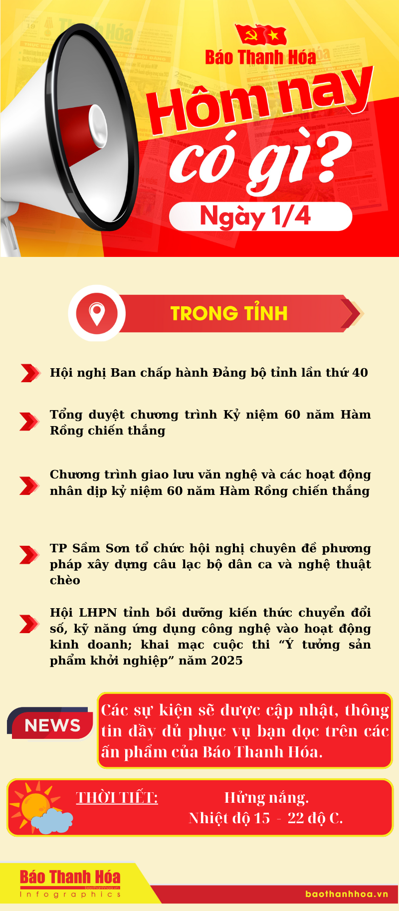 Hôm nay có gì? - Sự kiện nổi bật ngày 1/4/2025