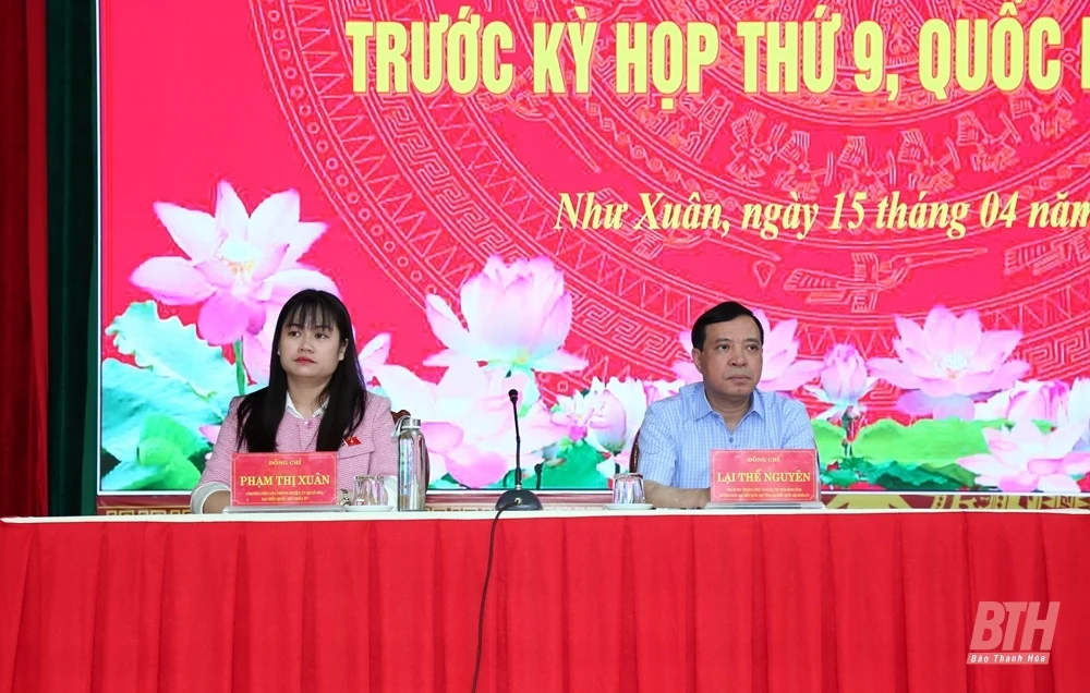 Phó Bí thư Thường trực Tỉnh ủy, Chủ tịch HĐND tỉnh, Trưởng Đoàn ĐBQH tỉnh Lại Thế Nguyên tiếp xúc cử tri tại Như Xuân