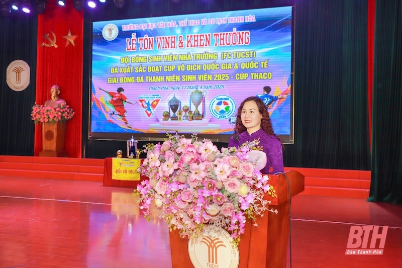Tôn vinh, khen thưởng đội bóng sinh viên đoạt cúp vô địch Quốc gia và Quốc tế Giải bóng đá Thanh niên Sinh viên 2025 - Cúp THACO