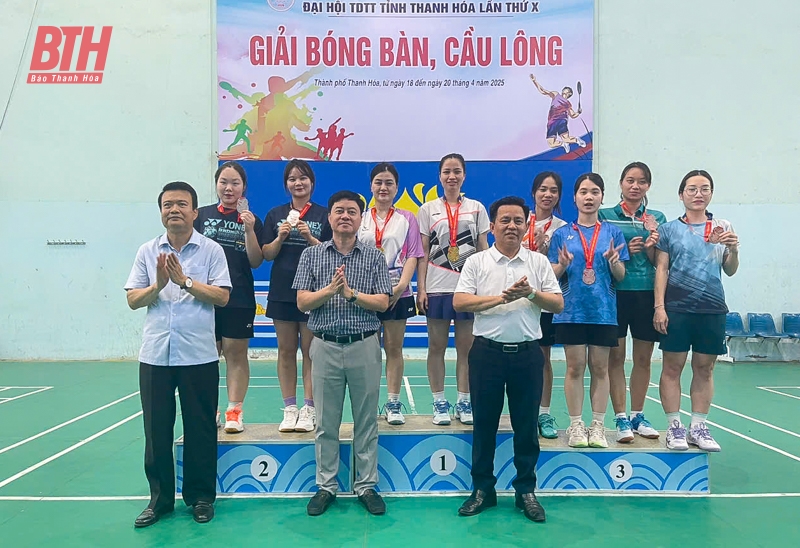 Giải bóng bàn, cầu lông - Đại hội TDTT tỉnh lần thứ X thành công tốt đẹp 