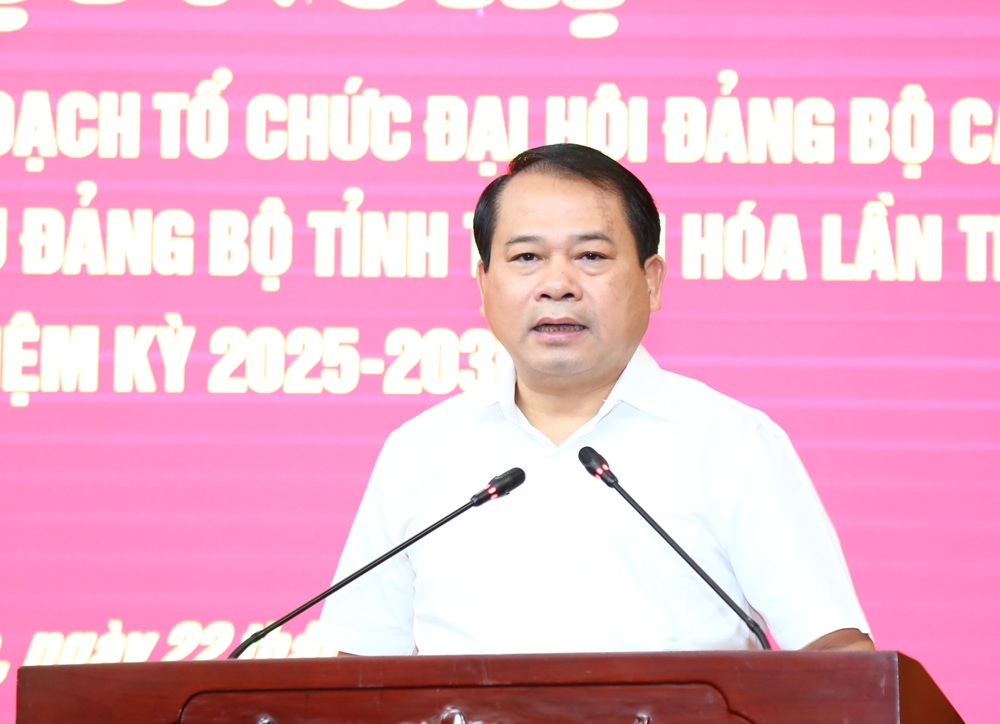 Lấy ý kiến dự thảo kế hoạch tổ chức Đại hội Đảng bộ các cấp tiến tới Đại hội đại biểu Đảng bộ tỉnh Thanh Hoá lần thứ XX, nhiệm kỳ 2025-2030