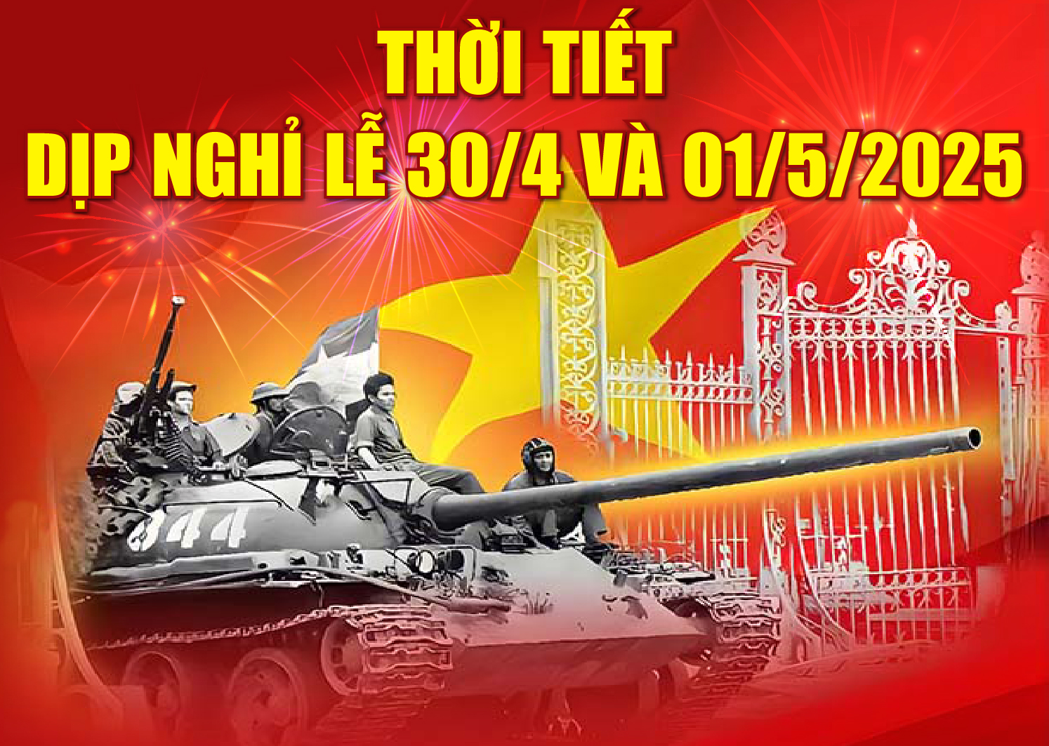 [Infographics] - Thời tiết dịp nghỉ lễ 30/4 và 01/5/2025