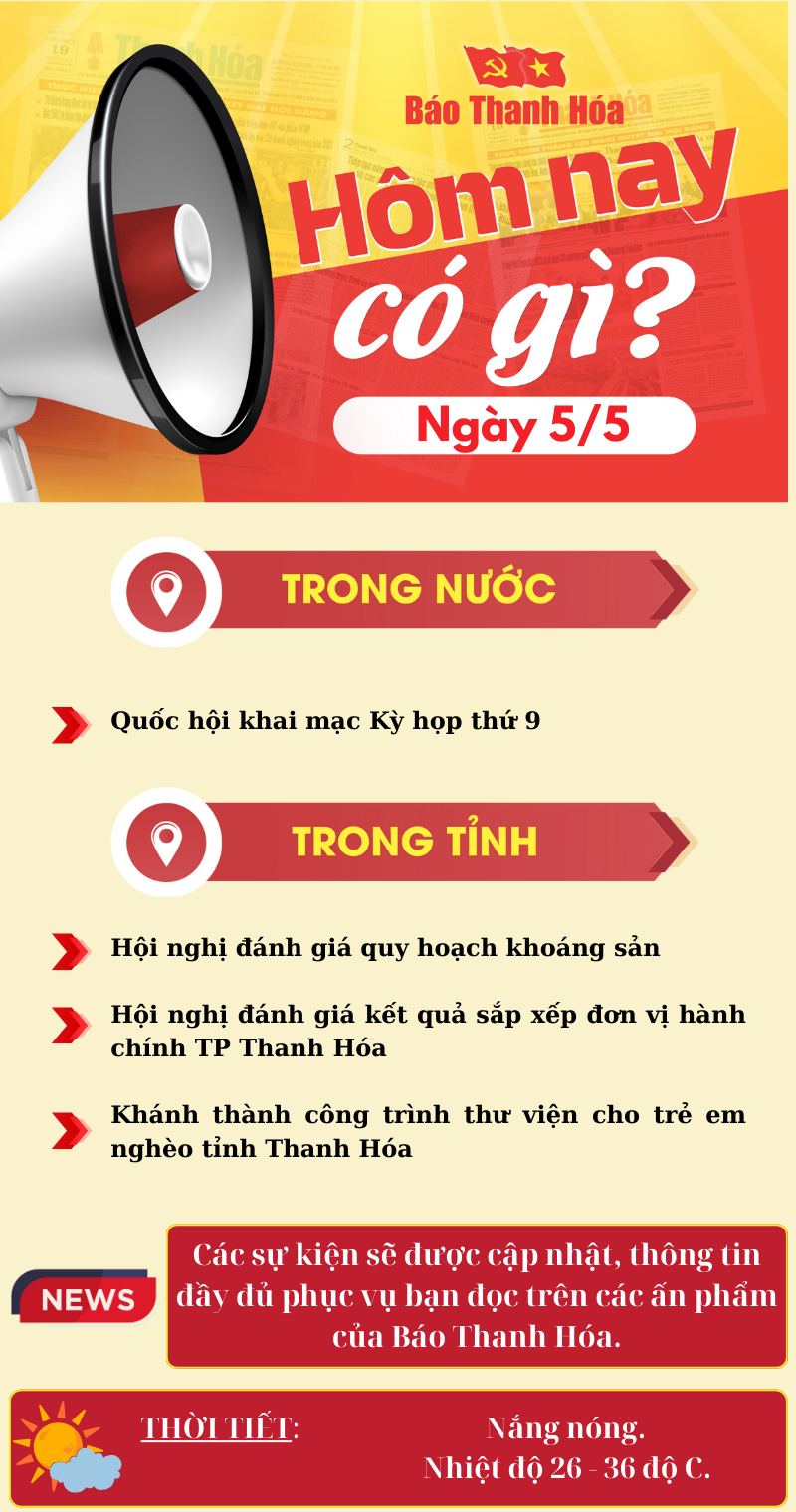 Hôm nay có gì? - Sự kiện nổi bật ngày 5/5/2025