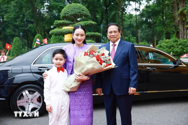 Lễ đón Thủ tướng Thái Lan Paetongtarn Shinawatra thăm chính thức Việt Nam