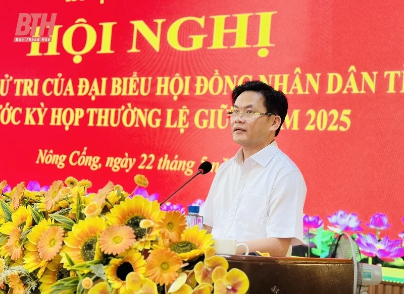 Cử tri Nông Cống đề xuất nhiều vấn đề liên quan đến quy hoạch, đầu tư các công trình hạ tầng thiết yếu