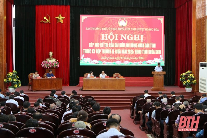 Phó Chủ tịch Thường trực HĐND m m88 Lê Tiến Lam tiếp xúc cử tri huyện Hoằng Hóa
