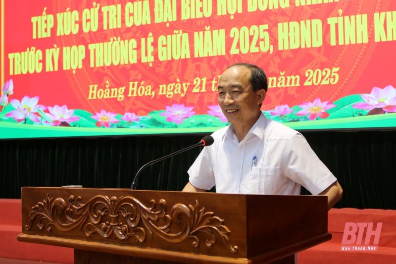 Phó Chủ tịch Thường trực HĐND m m88 Lê Tiến Lam tiếp xúc cử tri huyện Hoằng Hóa