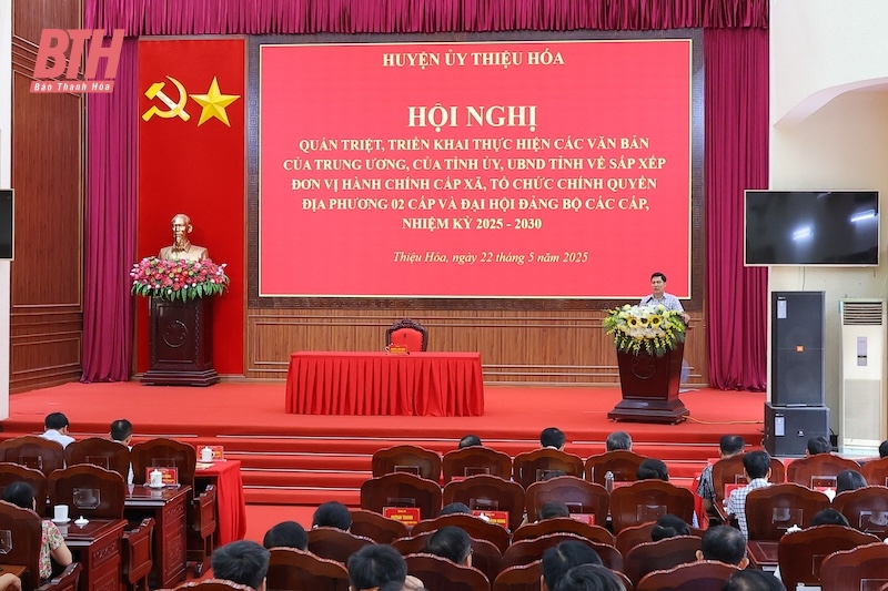 Thiệu Hóa triển khai đồng bộ nhiệm vụ sắp xếp tổ chức bộ máy hành vao m88 cấp xã và chuẩn bị đại hội đảng bộ