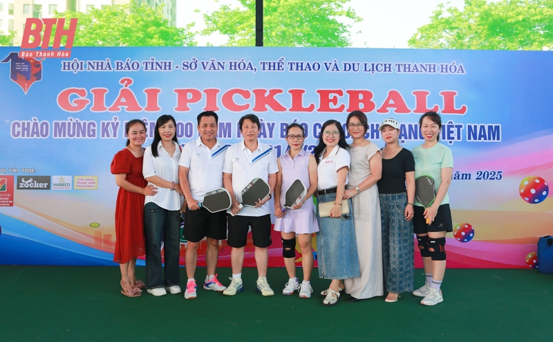 Gần 100 VĐV tranh tài tại Giải Pickleball chào mừng kỷ niệm 100 năm ngày Báo chí Cách mạng Việt Nam
