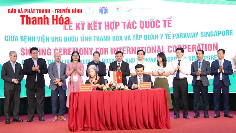 Ký kết Biên bản ghi nhớ hợp tác giữa Bệnh viện Ung bướu tỉnh Thanh Hóa và Tập đoàn Y tế Parkway, Singapore