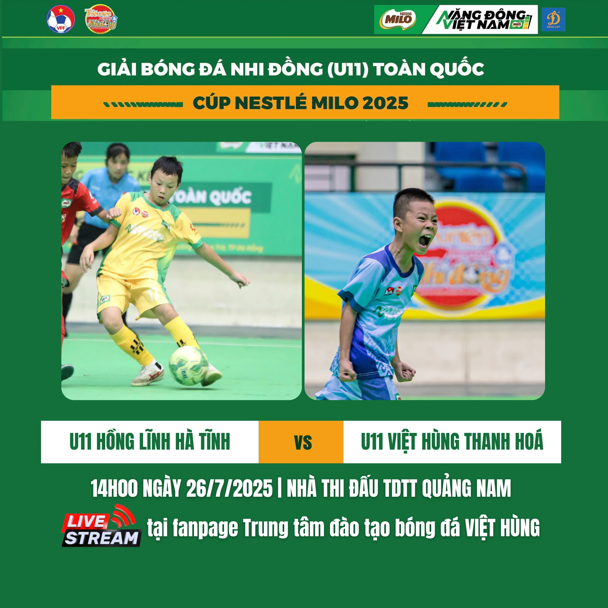 Thắng tưng bừng, U11 Việt Hùng Thanh Hóa thắp sáng hy vọng vào tứ kết