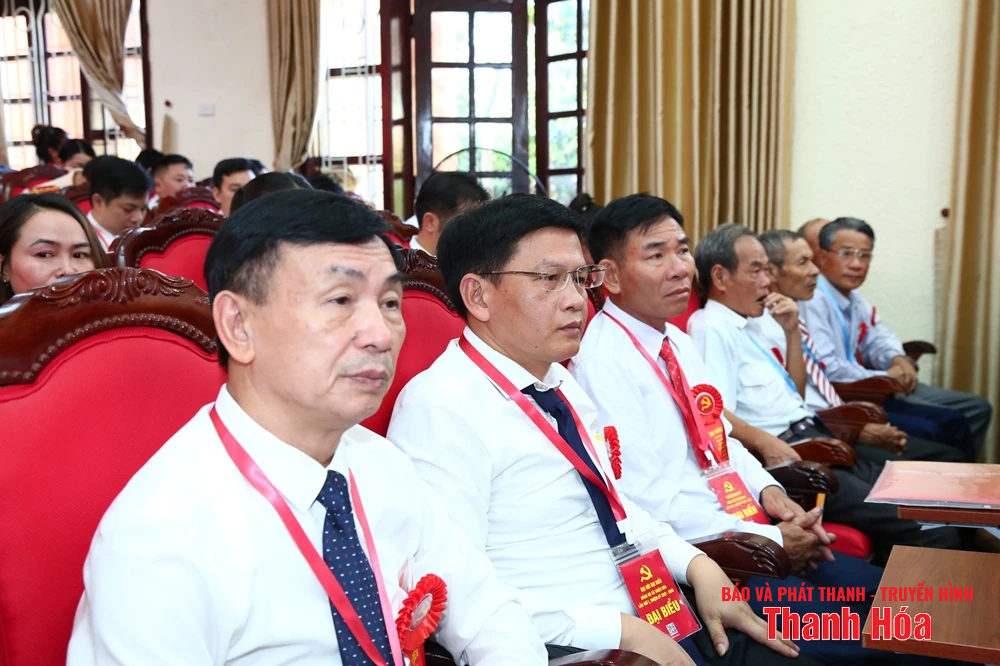 Phó Bí thư Thường trực Tỉnh ủy Lại Thế Nguyên dự Đại hội đại biểu Đảng bộ xã Thiệu Hóa