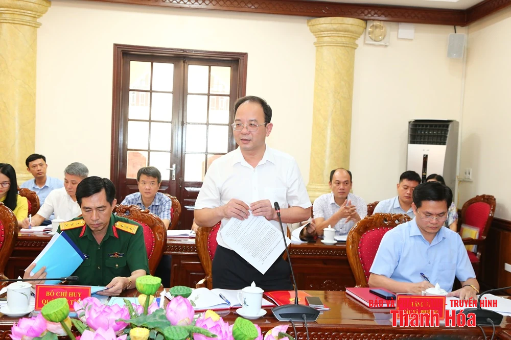 Phó Bí thư Thường trực Tỉnh ủy Lại Thế Nguyên chủ trì hội nghị cho ý kiến về công tác chuẩn bị Đại hội Đảng bộ 11 xã