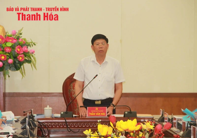 Phó Bí thư Đảng ủy UBND tỉnh Trần Văn Hải làm việc với các xã về công tác chuẩn bị đại hội