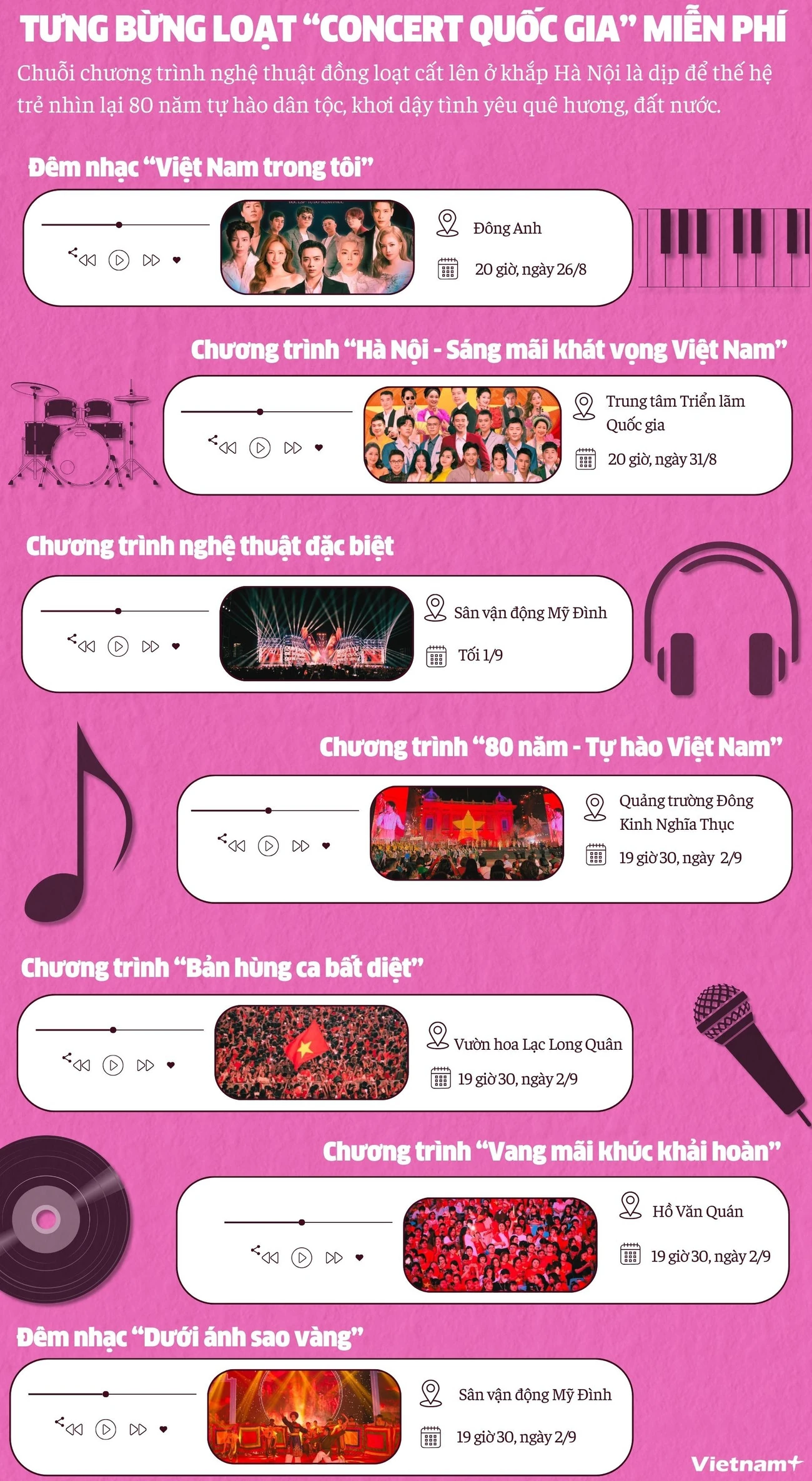 Điểm danh các “concert Quốc gia” miễn phí tại Hà Nội