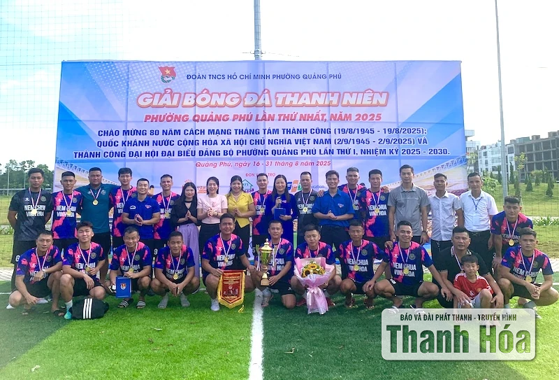 Bế mạc Giải bóng đá Thanh niên phường Quảng Phú lần thứ nhất, năm 2025