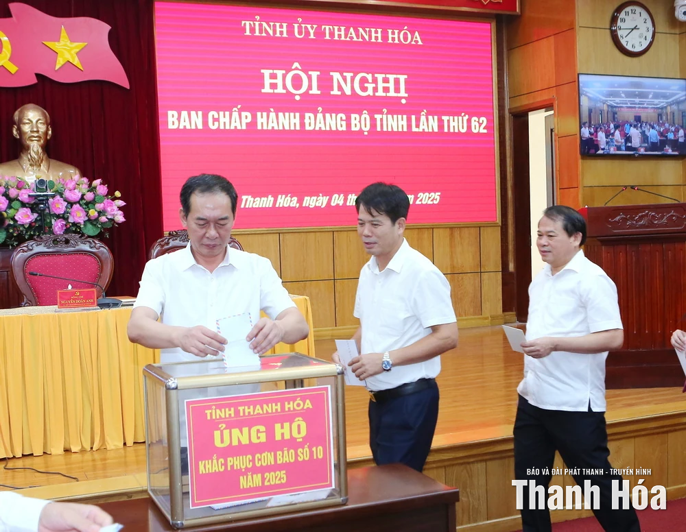 Tỉnh Thanh Hóa phát động quyên góp, ủng hộ đồng bào bị thiệt hại do bão số 10