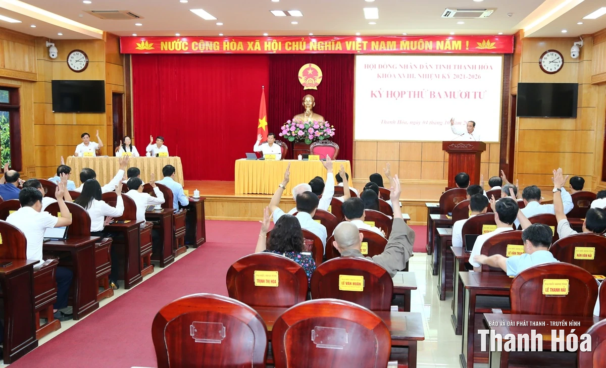 Thông qua 16 nghị quyết tại Kỳ họp thứ 34, HĐND tỉnh Thanh Hóa