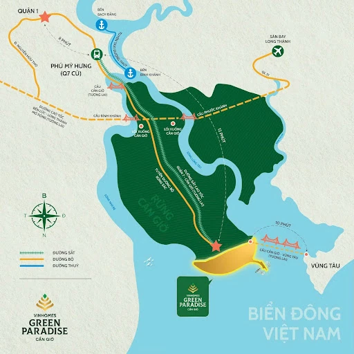 Cầu Cần Giờ và tuyến metro 350km/h – cú hích vàng cho Vinhomes Green Paradise