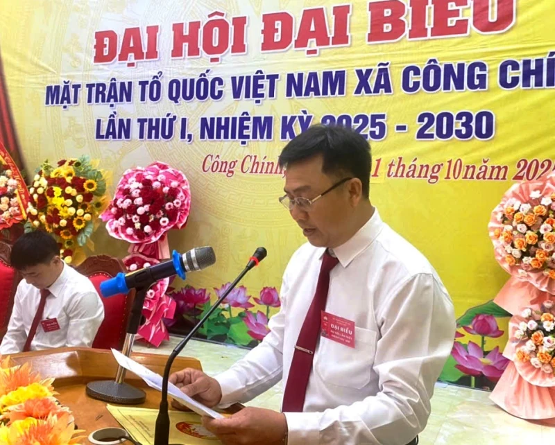 Đại hội MTTQ xã Công Chính lần thứ I: “Đoàn kết - Dân chủ - Đổi mới - Sáng tạo - Phát triển”