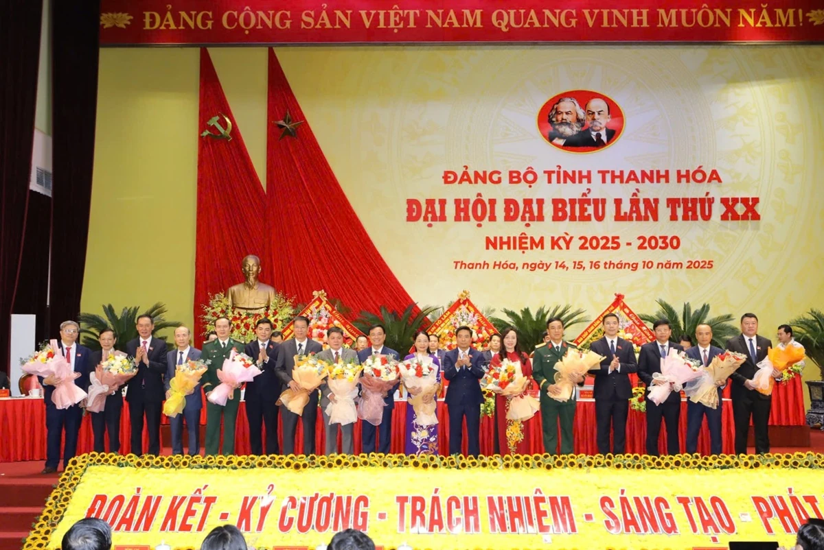 Đại hội đại biểu Đảng bộ tỉnh Thanh Hóa lần thứ XX, nhiệm kỳ 2025-2030 thành công tốt đẹp
