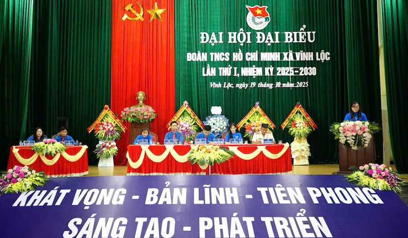 Đại hội Đoàn TNCS Hồ Chí Minh xã Vĩnh Lộc, nhiệm kỳ 2025-2030