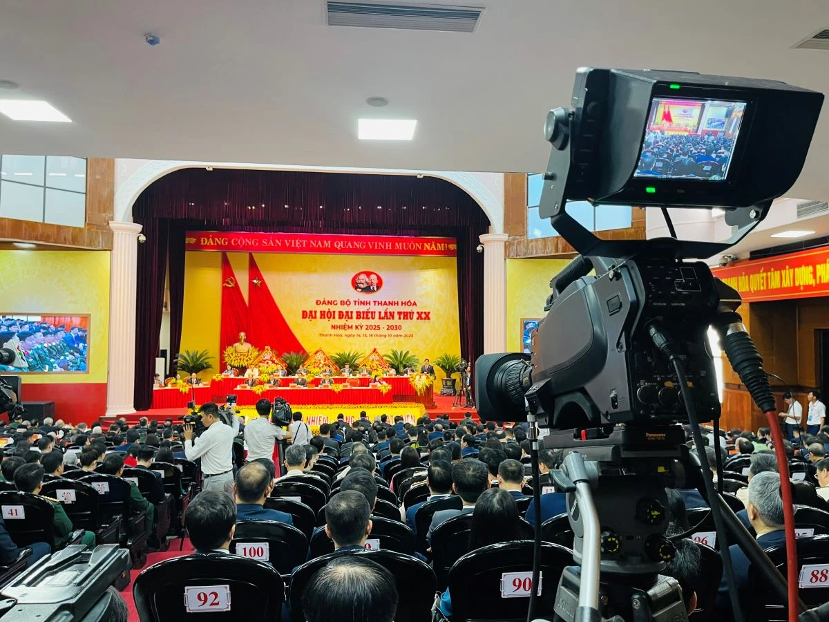 Hơn 60 cơ quan báo chí tác nghiệp tại Đại hội đại biểu Đảng bộ tỉnh Thanh Hóa lần thứ XX