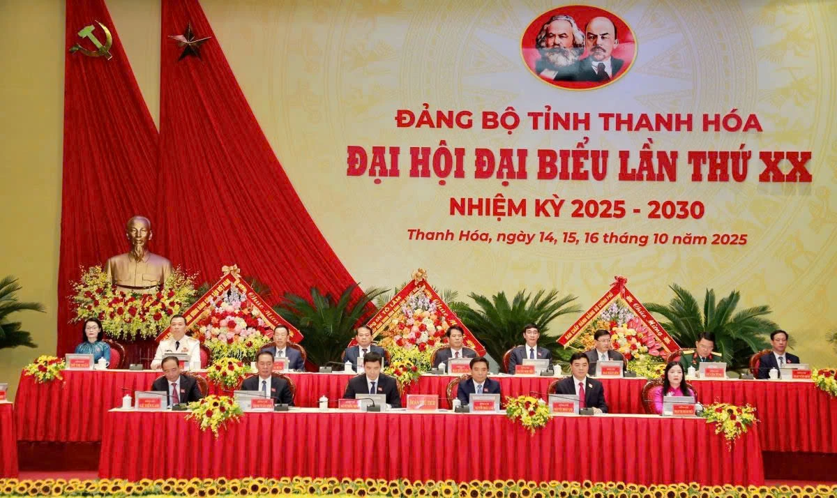 Khai mạc trọng thể Đại hội đại biểu Đảng bộ tỉnh Thanh Hóa lần thứ XX, nhiệm kỳ 2025-2030