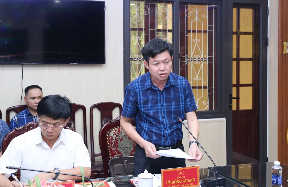 Chủ tịch UBND tỉnh Nguyễn Hoài Anh làm việc với các xã thuộc vùng huyện Quan Sơn cũ