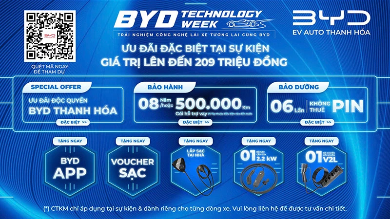 Technology Week BYD 2025: Dấu ấn công nghệ tương lai tại Thanh Hóa