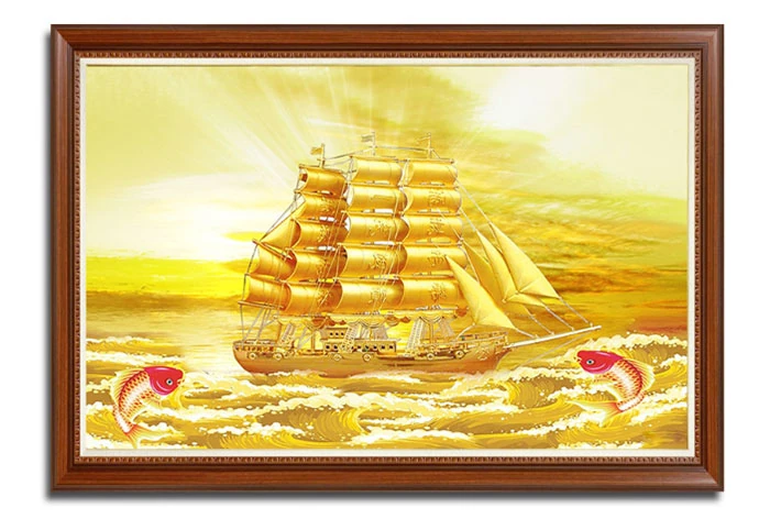 Tranh thuận buồm xuôi gió treo quay vào hay quay ra?