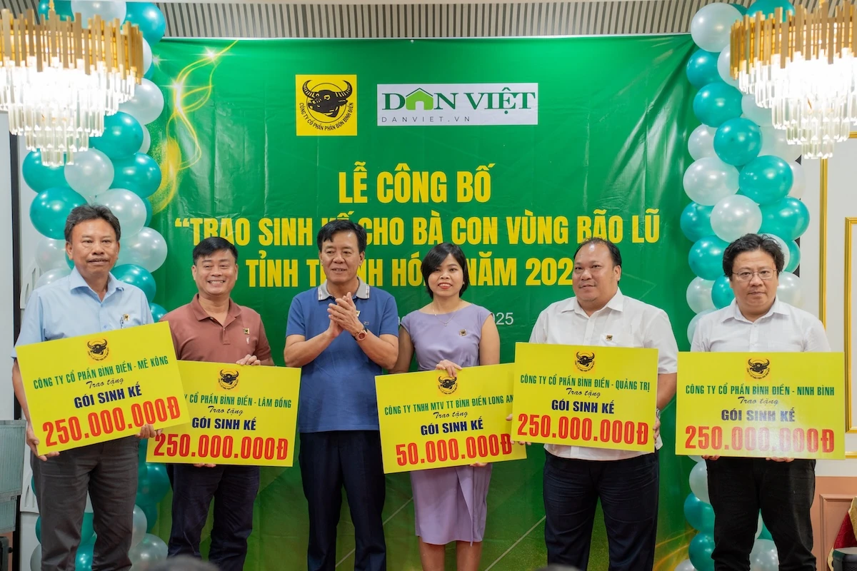 Công ty Phân bón Bình Điền và Báo NTNN phát động chương trình Trao sinh kế cho bà con vùng bão lũ ở Thanh Hóa