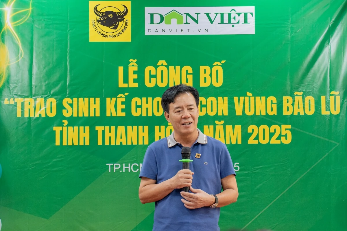 Công ty Phân bón Bình Điền và Báo NTNN phát động chương trình Trao sinh kế cho bà con vùng bão lũ ở Thanh Hóa