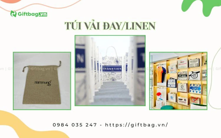 Túi Vải Giftbag - Xưởng may túi vải đay in logo uy tín giá rẻ Hà Nội